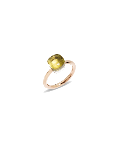 Pomellato Petit Ring Rose Gold 18kt, White Gold 18kt, Lemon Quartz (horloges)
